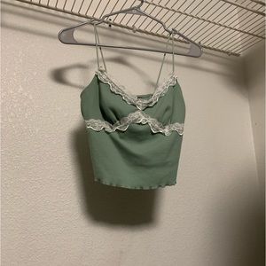 Mint Green Cropped Tank Top